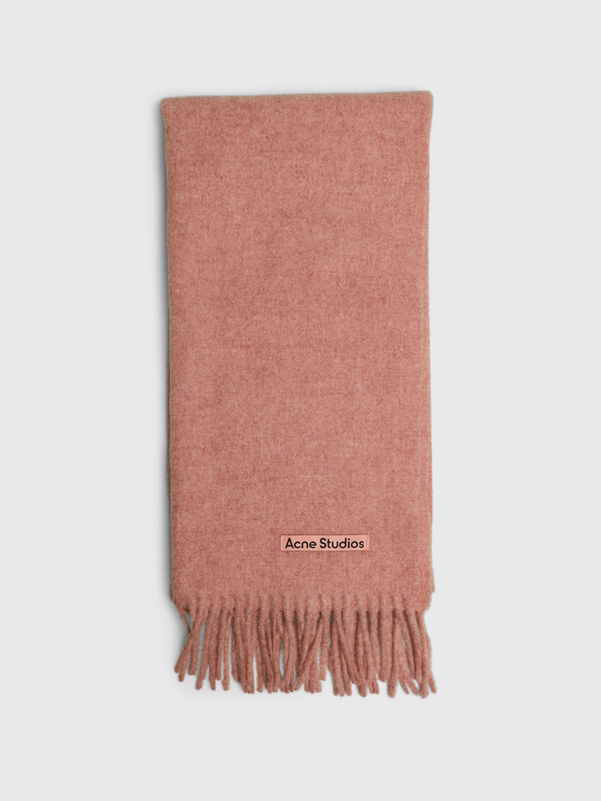 Narrow Fringe Wool Scarf In Rose Melange Dont Miss These Savings Trending Now Discount