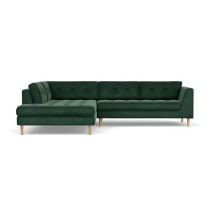 Nelson Velvet Left Corner Sofa
