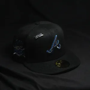 New Era 59Fifty Mlb Atlanta Braves 30Th Season Black / Metallic Silver Uv Fitted Cap Hot Item Clearance Flash Deal Today