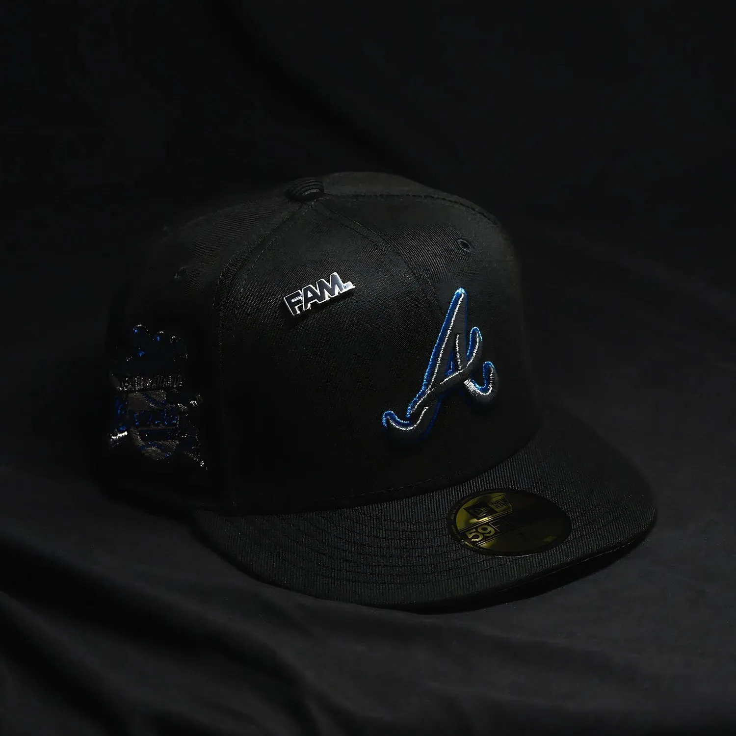New Era 59Fifty Mlb Atlanta Braves 30Th Season Black / Metallic Silver Uv Fitted Cap Hot Item Clearance Flash Deal Today