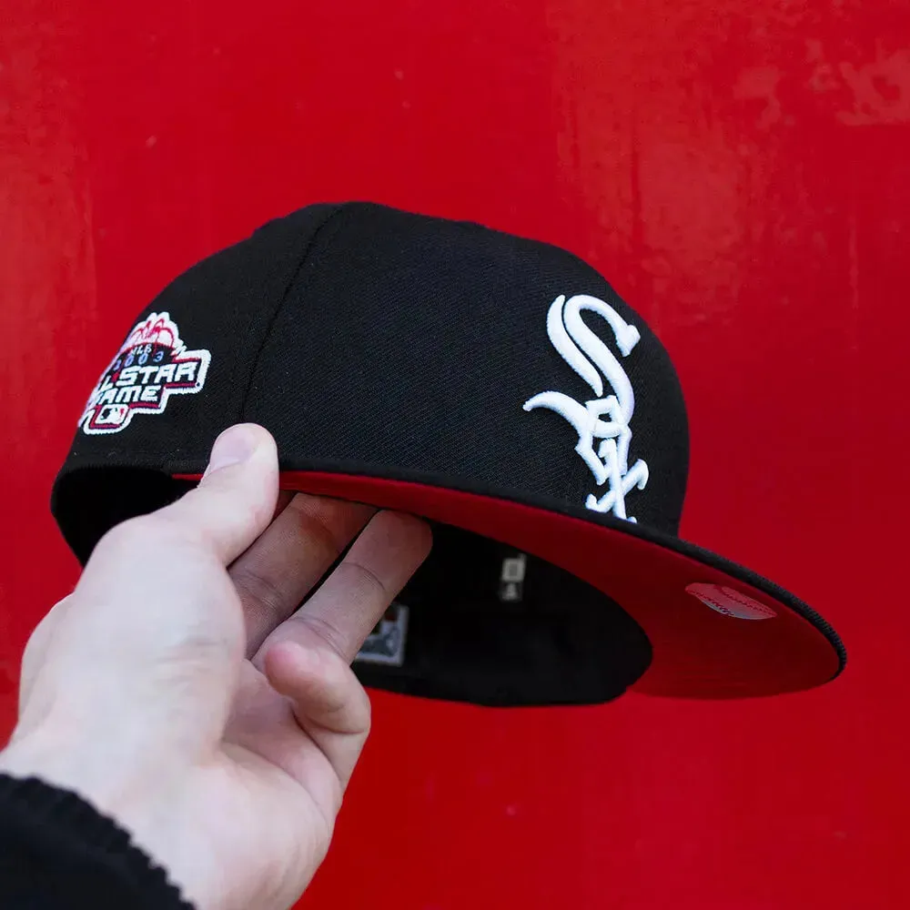 New Era 59Fifty Mlb Chicago White Sox All Star Game 2003 Black Wool / Red Uv Fitted Cap Sweet Deal Today Best Seller Discount
