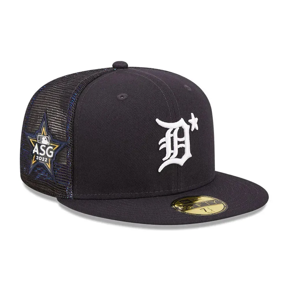 New Era 59Fifty Mlb Detroit Tigers All Star Game 2022 Navy / Tropic Blue Uv Fitted Trucker Cap Today Only Hot Sale