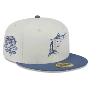 Steal the Deal Now Shop Todays Picks New Era 59Fifty Mlb Florida Marlins Wavy Chainstitch Two Tone / Grey Uv Fitted Cap