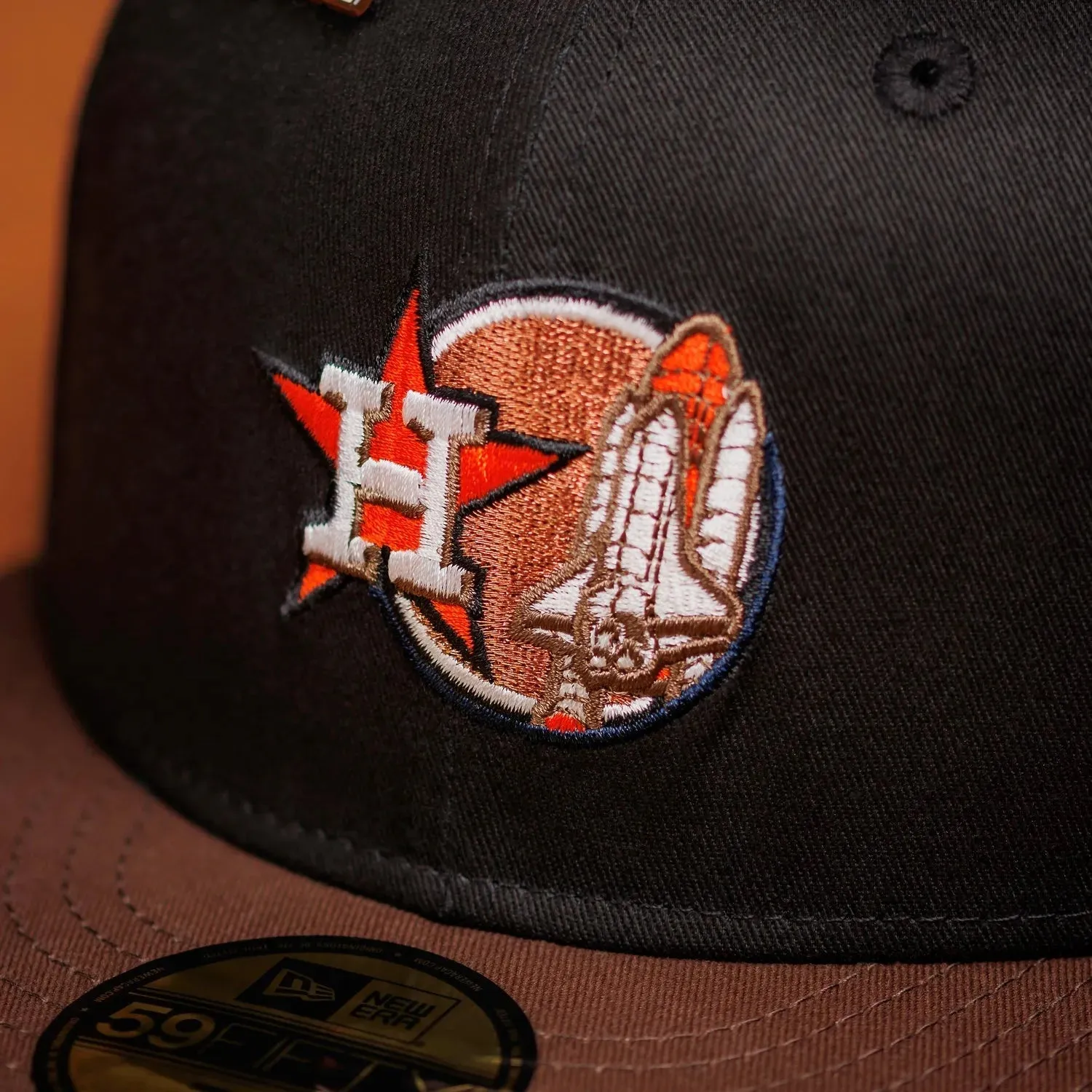 Limited Offer Alert New Era 59Fifty Mlb Houston Astros Apollo 11 Two Tone / Blush Sky Uv Fitted Cap