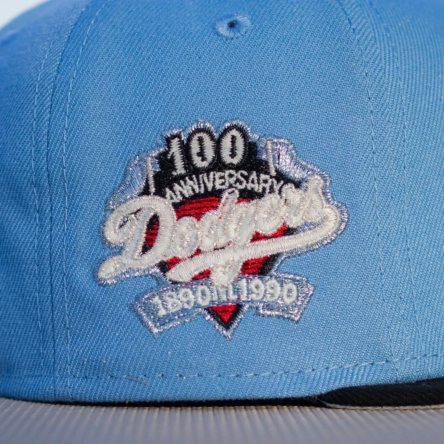 Flash Deal Today Unmissable Deal Today New Era 59Fifty Mlb Los Angeles Dodgers 100Th Anniversary Two Tone / Grey Uv Fitted Cap