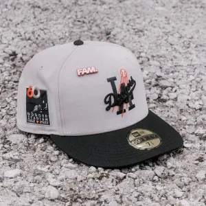 New Era 59Fifty Mlb Los Angeles Dodgers 60Th Anniversary Two Tone / Graphite Uv Fitted Cap Price Drop Today Trending Hot Picks
