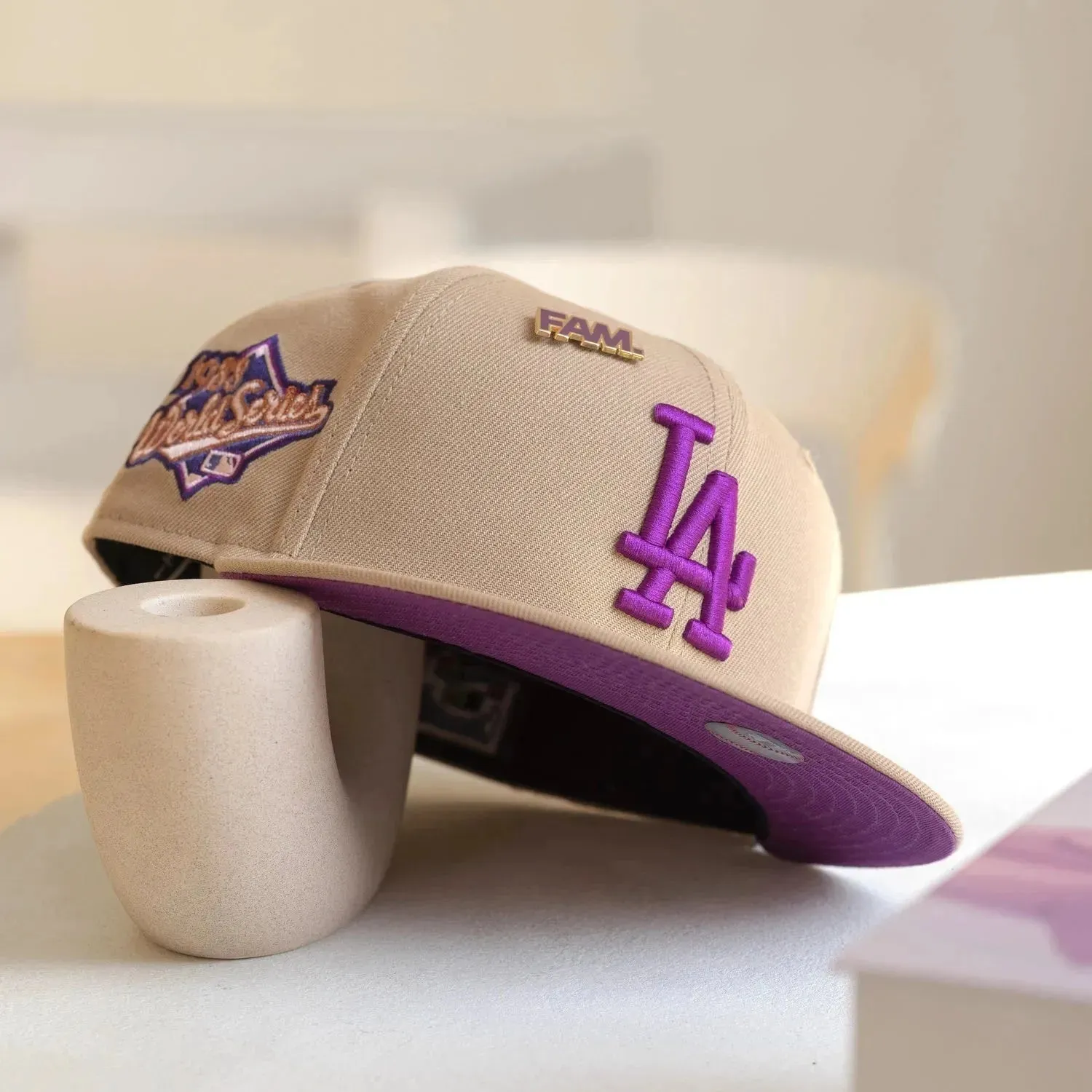 New Era 59Fifty Mlb Los Angeles Dodgers World Series 1988 Camel / Sparkling Grape Uv Fitted Cap Sale Ending Soon