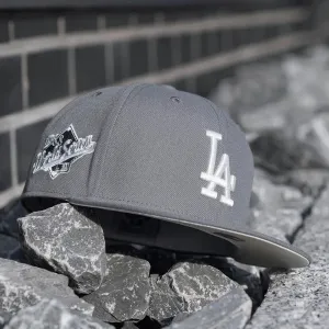 New Era 59Fifty Mlb Los Angeles Dodgers World Series 1988 Grey / Chrome White Uv Fitted Cap Dont Miss This Deal Online Exclusive Savings