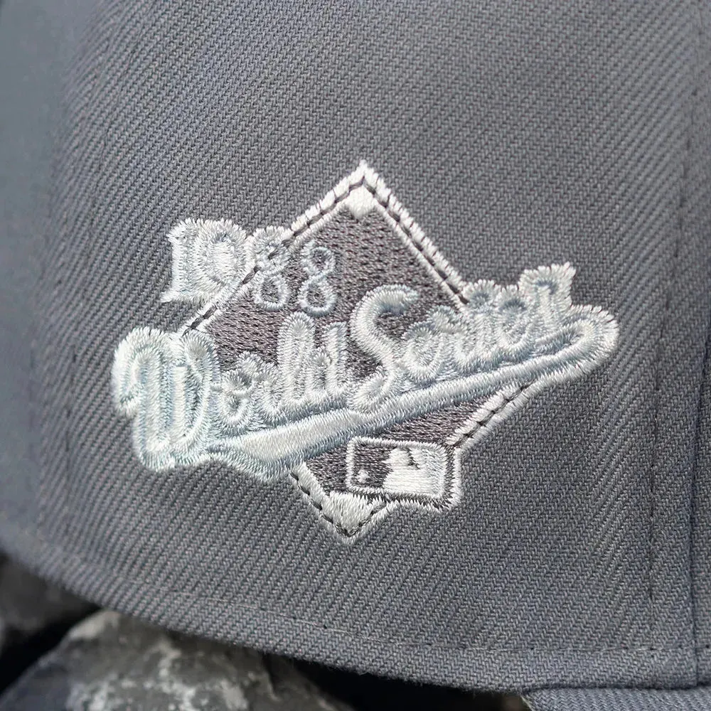 Big Price Drop Last Chance Steal New Era 59Fifty Mlb Los Angeles Dodgers World Series 1988 Grey / Chrome White Uv Fitted Cap