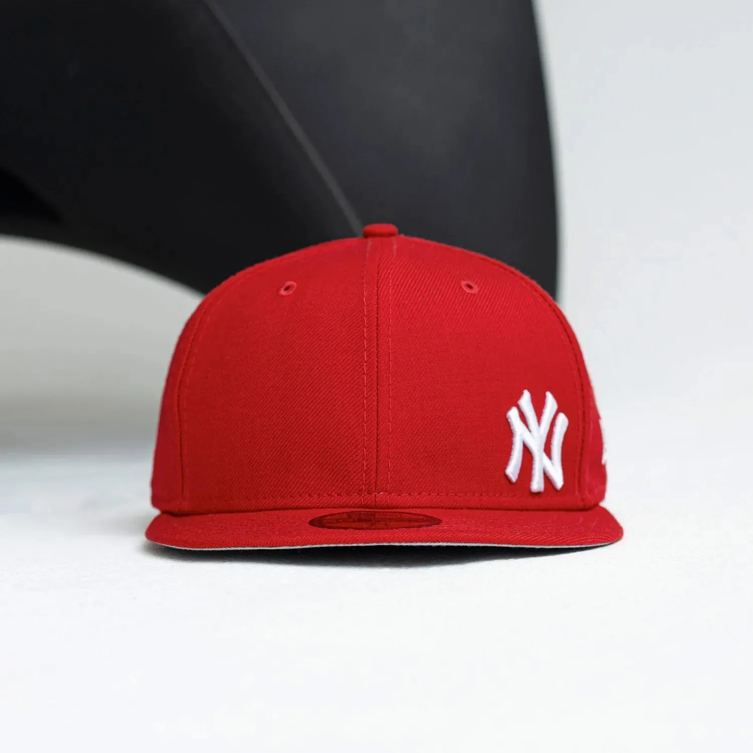 Daily Special Offer Special Occasion Discount New Era 59Fifty Mlb Mini Logo New York Yankees Red / Grey Uv Wool Fitted Cap