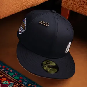 Todays Hot Pick New Era 59Fifty Mlb Mini Logo New York Yankees Ws 99 Navy / Grey Uv Fitted Cap