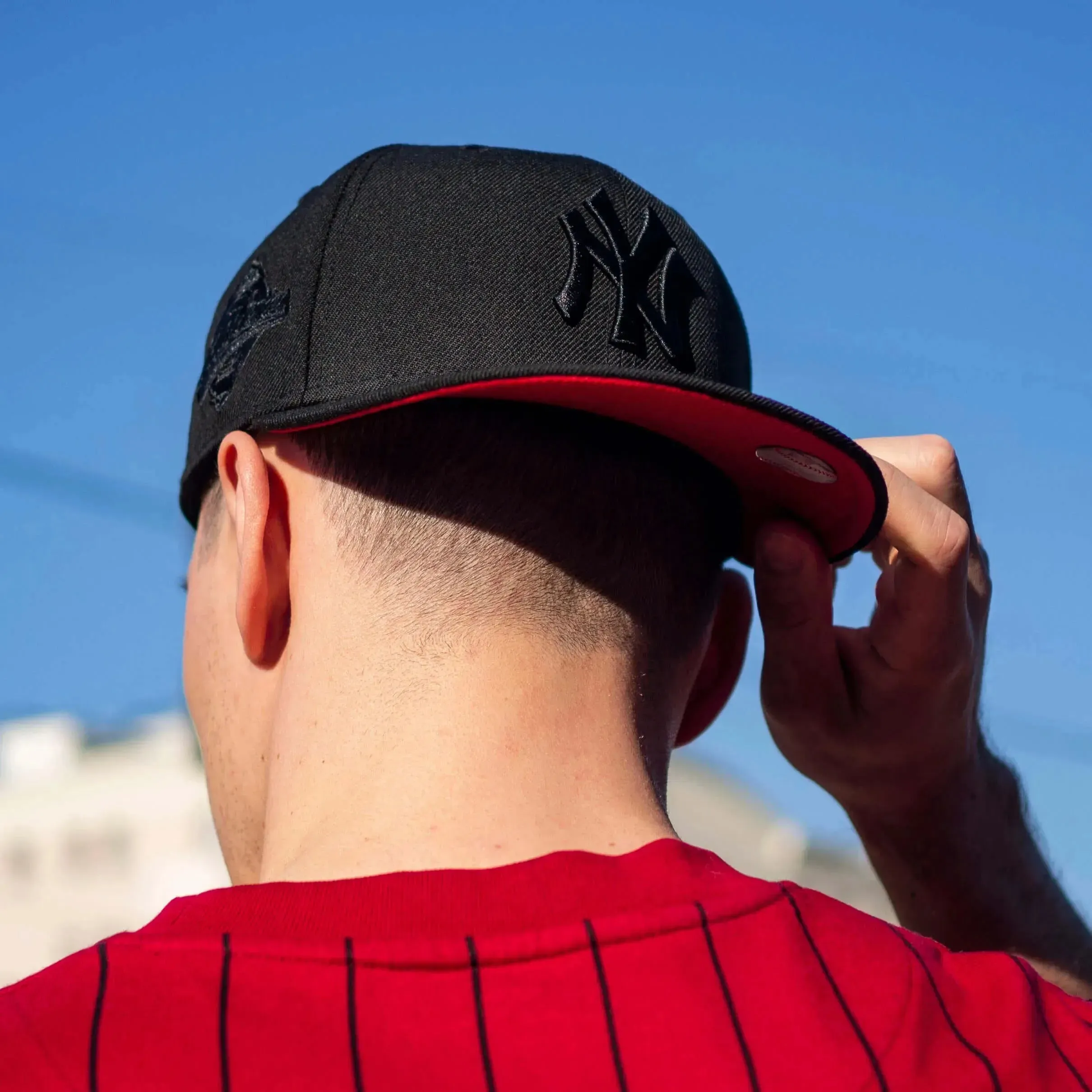 New Era 59Fifty Mlb New York Yankees World Series 1996 Black Wool / Red Uv Fitted Cap Exclusive Deal Inside