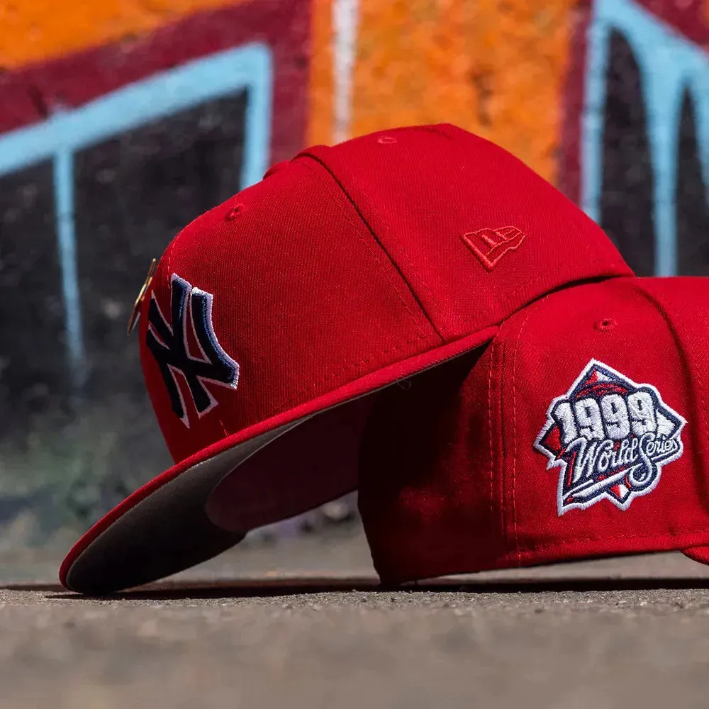 Today Only Discount Save More Now New Era 59Fifty Mlb New York Yankees World Series 1999 Nookie Edition Red / Grey Uv Fitted Cap