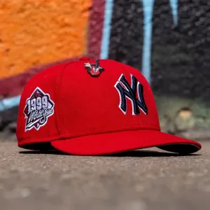 New Era 59Fifty Mlb New York Yankees World Series 1999 Nookie Edition Red / Grey Uv Fitted Cap Dont Miss This Deal Dont Miss Hot Deals