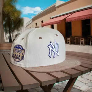New Era 59Fifty Mlb New York Yankees Yankee Stadium Two Tone Micro Cord / Grey Uv Fitted Cap Save Today Event