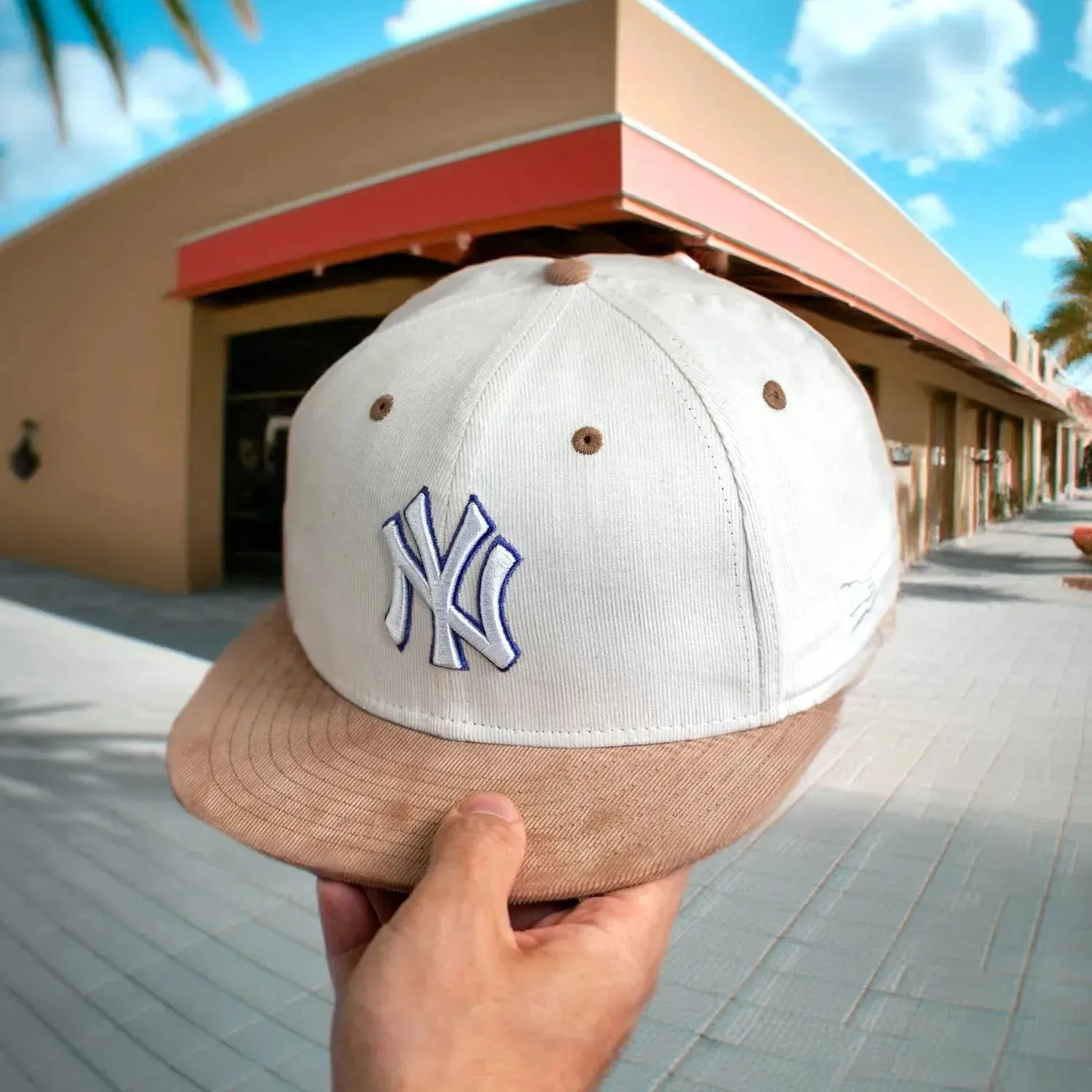 New Era 59Fifty Mlb New York Yankees Yankee Stadium Two Tone Micro Cord / Grey Uv Fitted Cap Hot Offer Event Limited Stock Offer