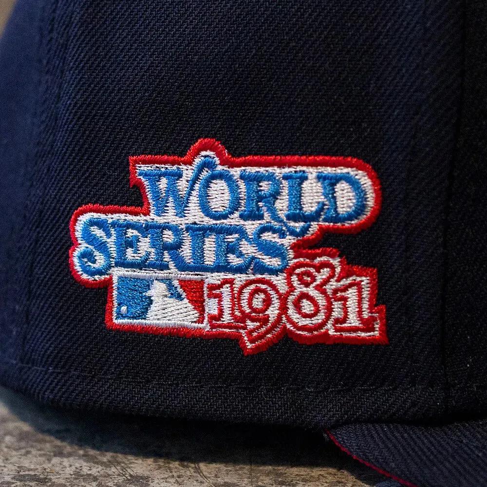 New Era 59Fifty Mlb Ny Yankees | La Dodgers Ws 1981 Navy / Scarlet Uv Fitted Cap Hot Savings Alert Special Surprise Sale