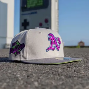 New Era 59Fifty Mlb Oakland Athletics World Series 1989 Two Tone / Action Green Uv Fitted Cap Big Sale Today Hot Discount Deal