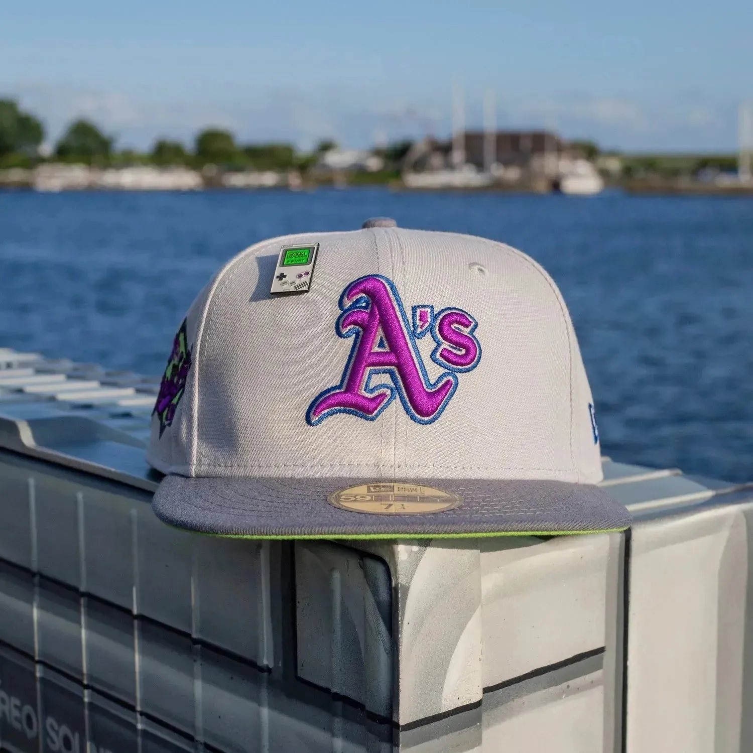 New Era 59Fifty Mlb Oakland Athletics World Series 1989 Two Tone / Action Green Uv Fitted Cap Hot Pick Online