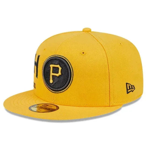 New Era 59Fifty Mlb Pittsburgh Pirates Citycon Yellow / Grey Uv Fitted Cap Todays Hot Pick Todays Best Deal
