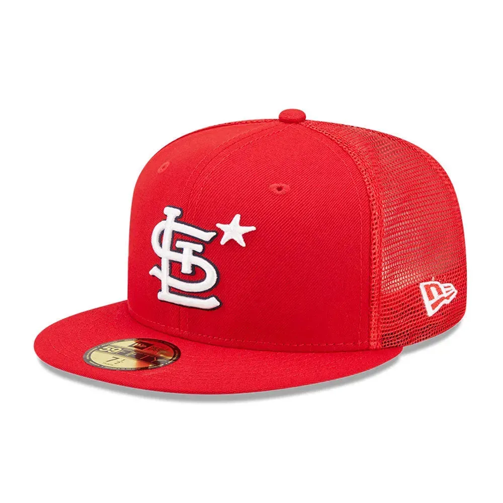 New Era 59Fifty Mlb Saint Louis Cardinals All Star Game 2022 Red / Tropic Red Uv Fitted Trucker Cap Flash Deal Today