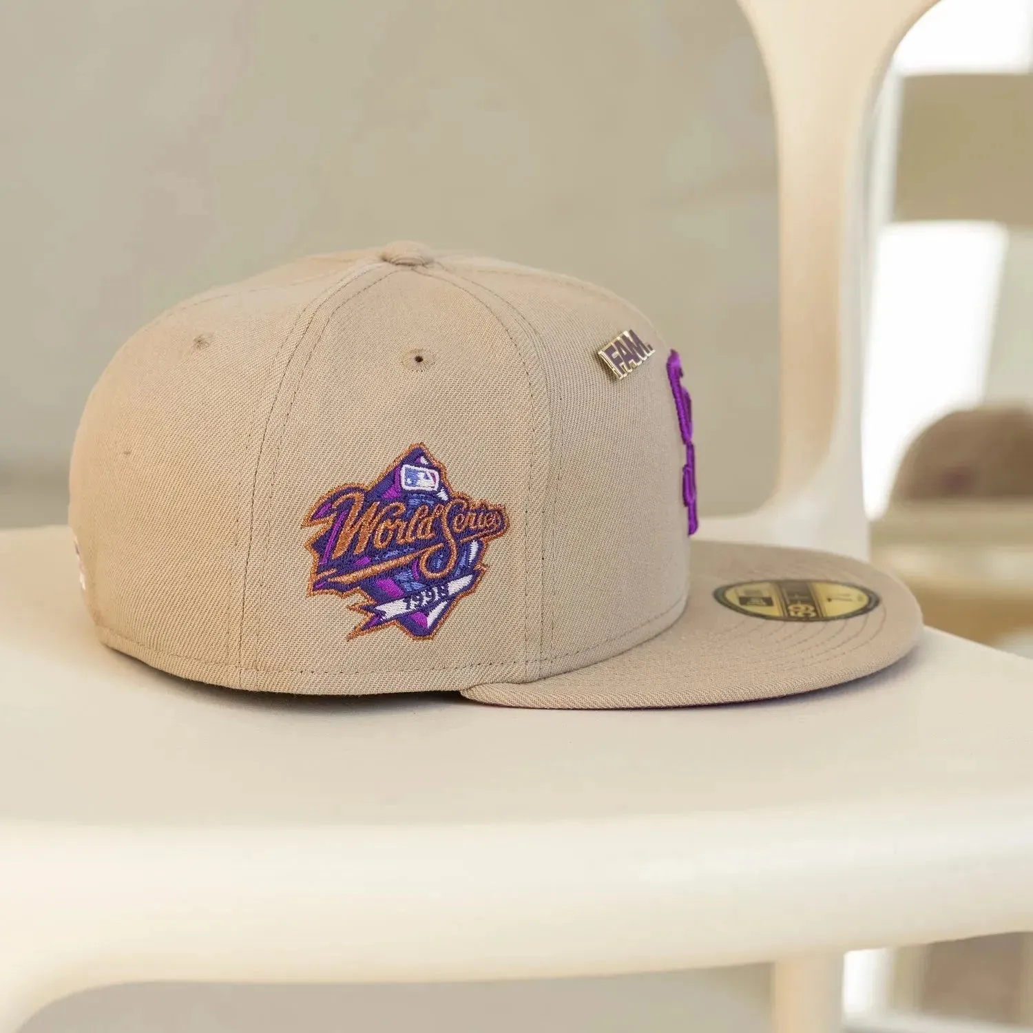 New Arrival Discount New Era 59Fifty Mlb San Diego Padres World Series 1998 Camel / Sparkling Grape Uv Fitted Cap