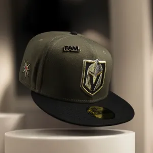 Shop Hot Picks Limited Stock Alert New Era 59Fifty Nhl Vegas Golden Knights Olive Green / Gray Uv Fitted Cap