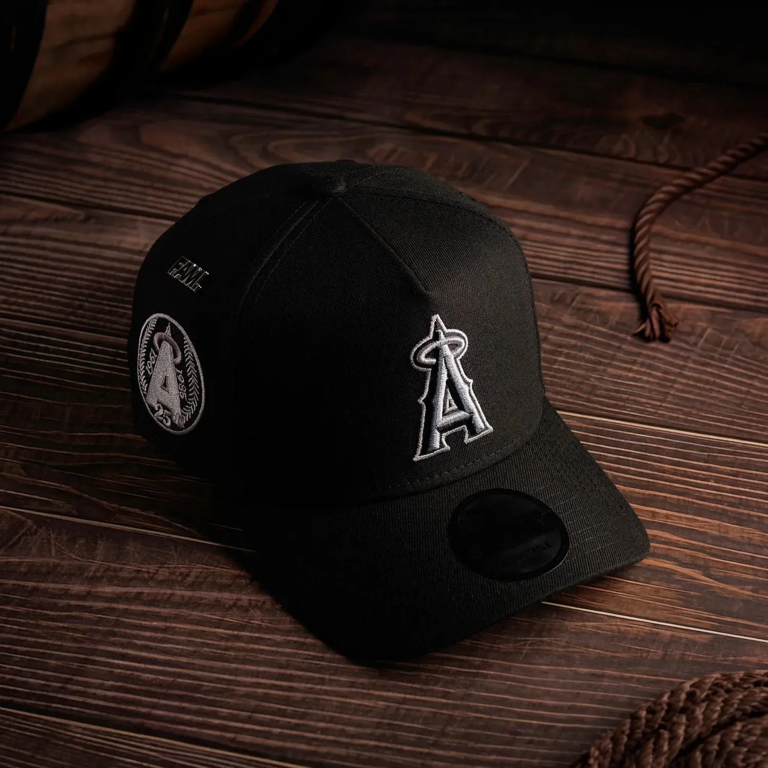 New Era 9Forty A-Frame Anaheim Angels 25Th Anniversary Black / Grey Uv Snapback Grab & Save Today Special Steal Event