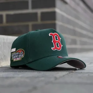 New Era 9Forty A-Frame Mlb Boston Red Sox World Series 2004 Dark Green / Pink Uv Snapback Cap Shop Today & Save