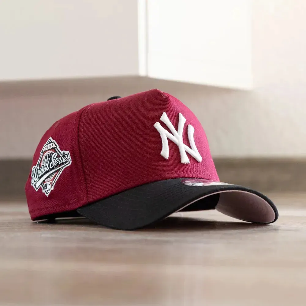 Big Savings Today New Era 9Forty A-Frame Mlb New York Yankees World Series 1996 Two Tone / Pink Uv Snapback Cap