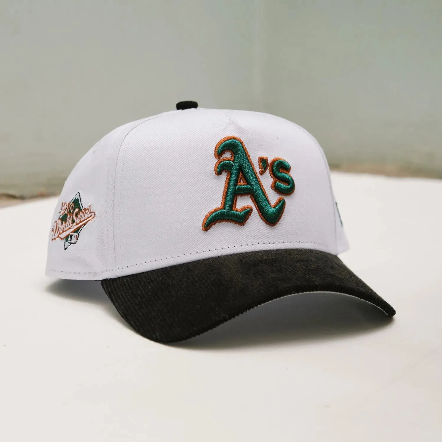 New Era 9Forty A-Frame Mlb Oakland Athletics World Series 1989 Two Tone / Grey Uv Snapback Cap Hot Price Drop