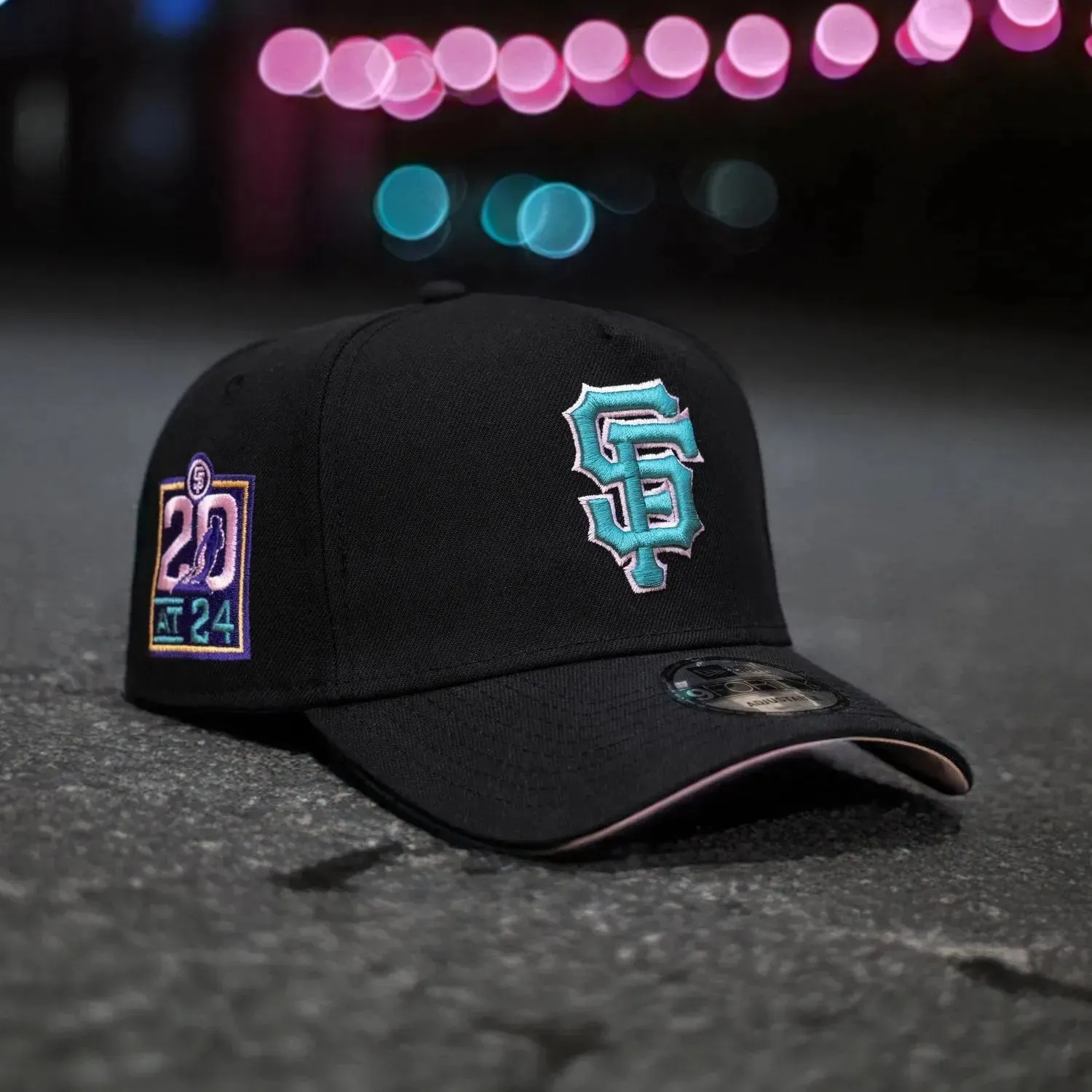 Unmissable Deal Today New Era 9Forty A-Frame Mlb San Francisco Giants 20Th Anniversary Black / Pink Uv Cap