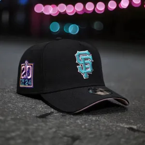 New Era 9Forty A-Frame Mlb San Francisco Giants 20Th Anniversary Black / Pink Uv Cap Instant Hot Deal