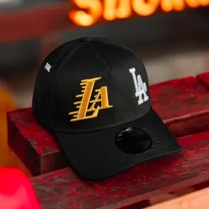 New Era 9Forty A-Frame Nba Los Angeles Lakers & Doodgers Black / Gray Uv Snapback Flash Discount Today