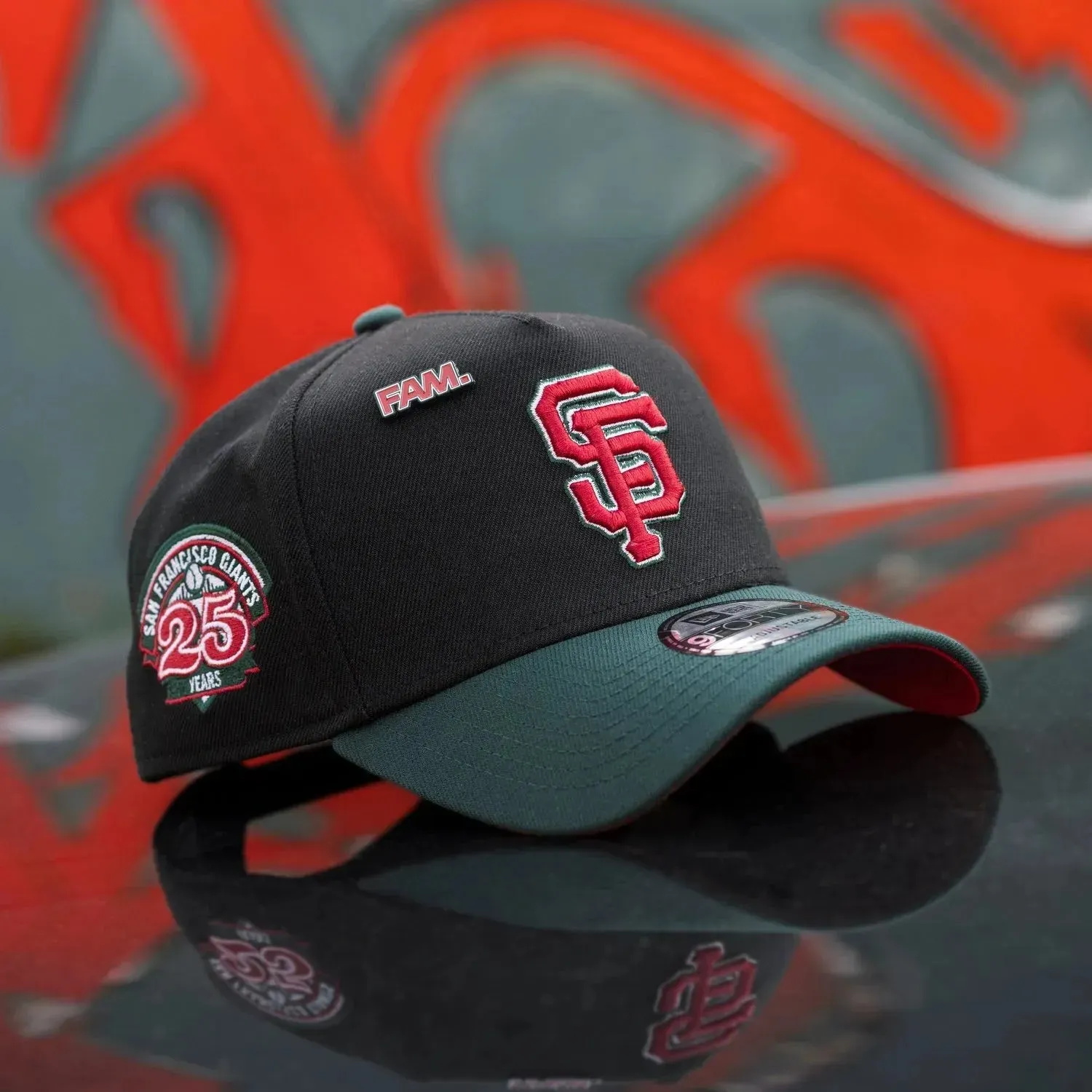 Special Price Today New Era 9Forty A-Frame San Francisco Giants 25Th Anniversary Two Tone / Scarlet Uv Snapback