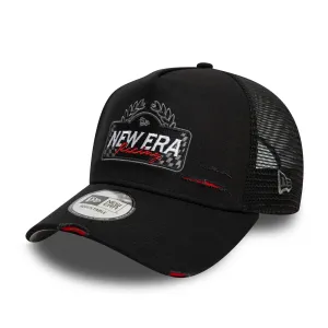 New Era 9Forty A-Frame Trucker New Era Motorsport Black Snapback Cap Shop & Grab Savings