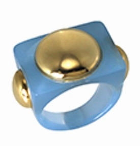 Blue Tri-Bubble Square Ring Sweet Deal Inside