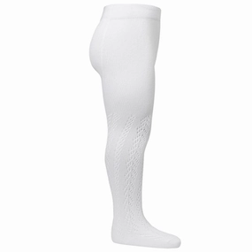 Today Only Hot Sale Clearance Blowout Konges Sljd White Tights Cotton Pointelle
