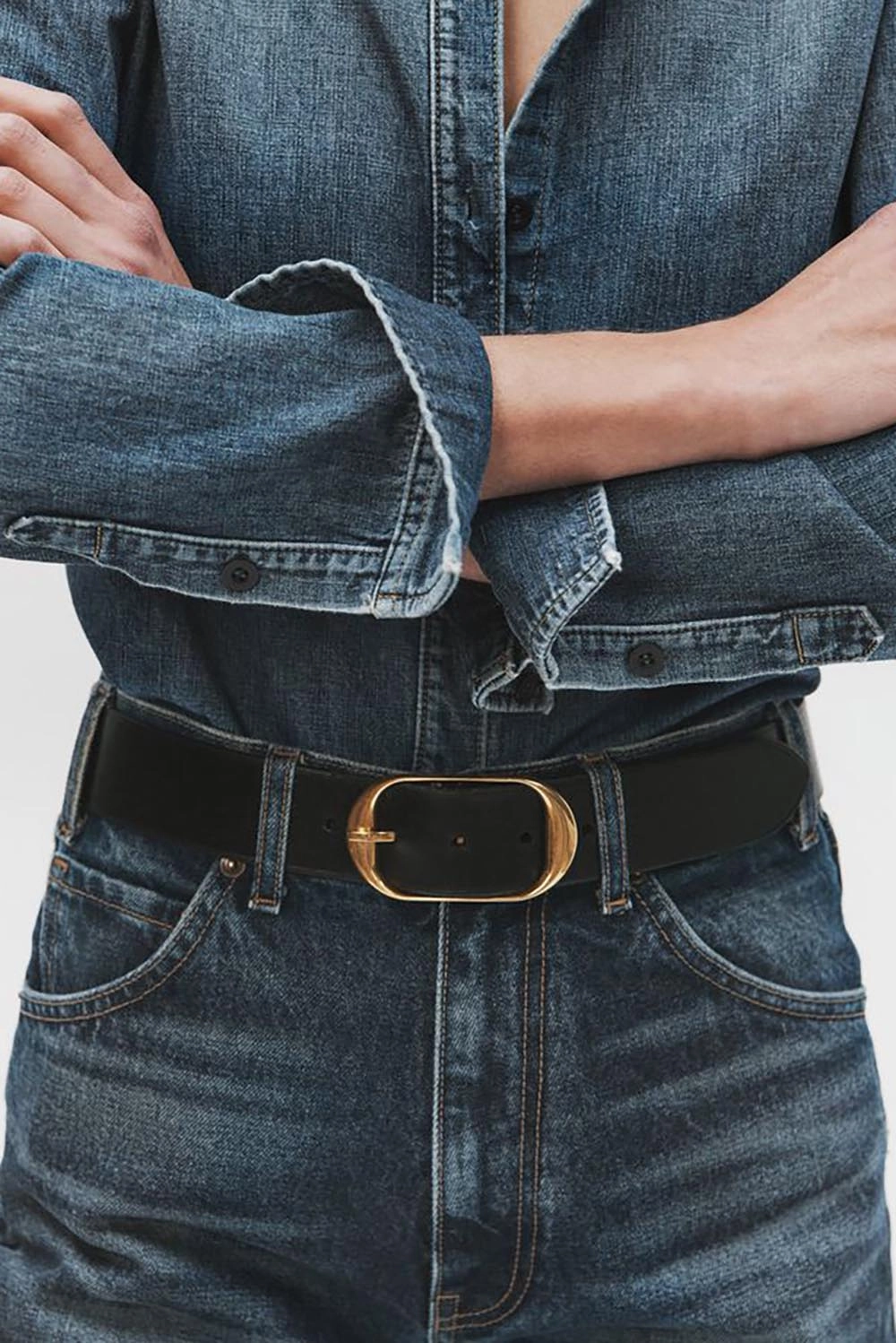 Today Only Hot Pick Nili Belt In Black With Antique Brass Buckle