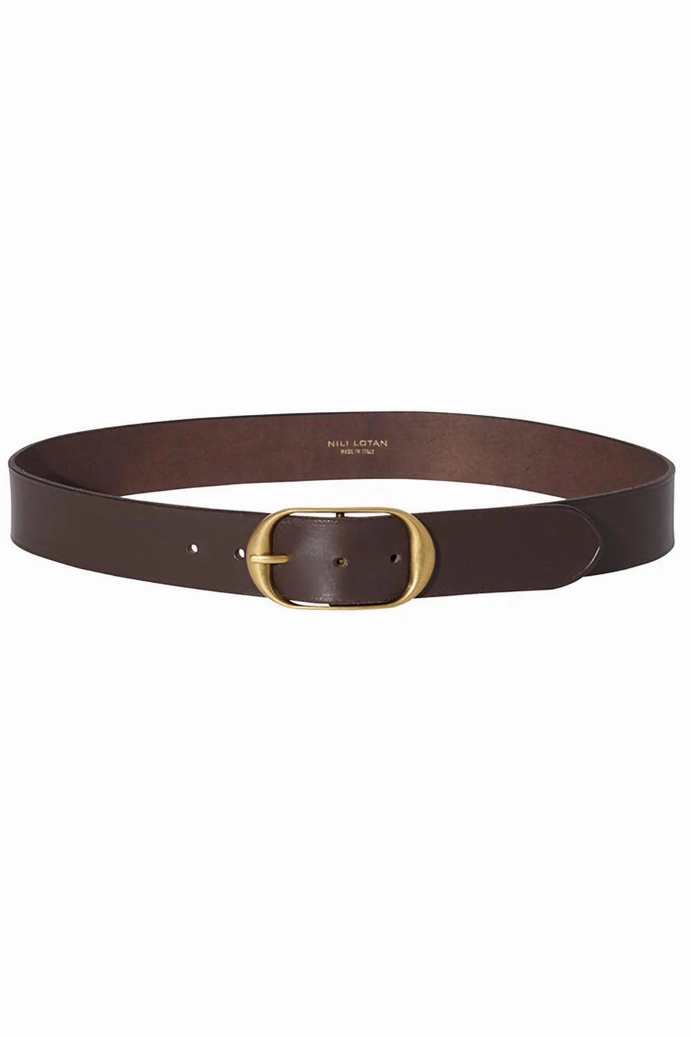 Hot Discount Deal Best Seller Discount Nili Belt In Dark Brown With Antique Brass Buckle