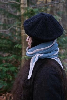 Shop & Grab Now Oats & Rice Austin Spindle Cashmere Neck Tie In Blue