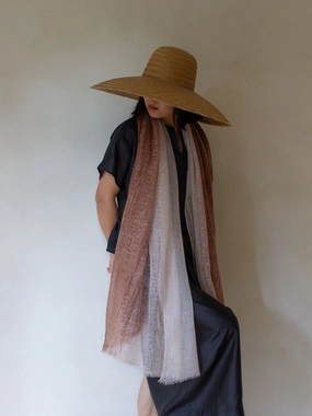 Oats & Rice Ombre Cashmere Scarf In Carrot Hot Offer Event