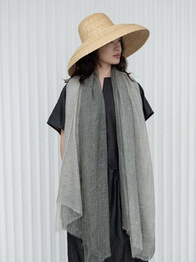 Oats & Rice Ombre Cashmere Scarf In Sage Deal of the Day