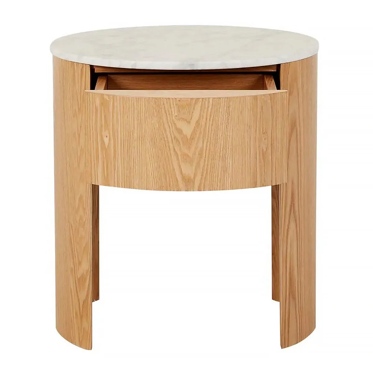 Oberon Crescent Marble Bedside Table