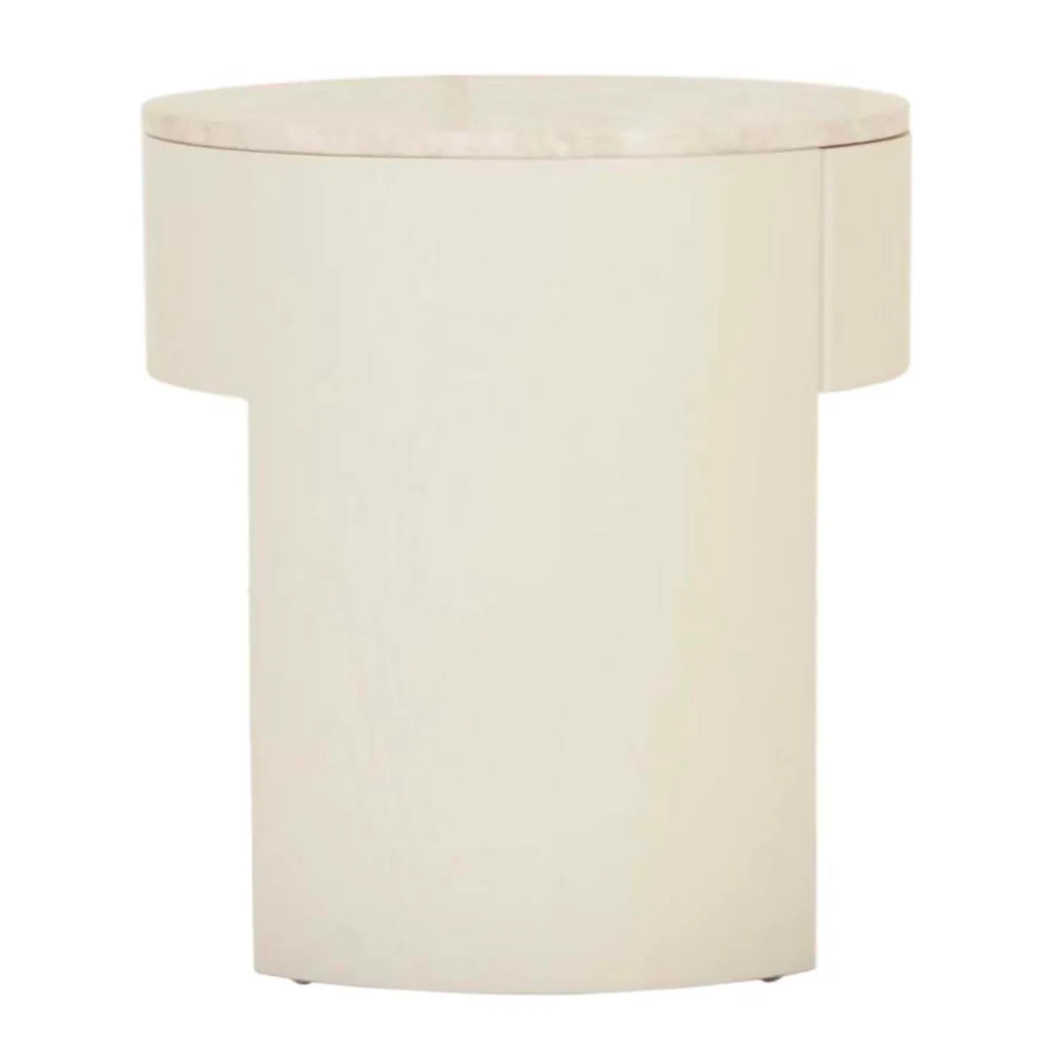 Oberon Crescent Marble Bedside Table