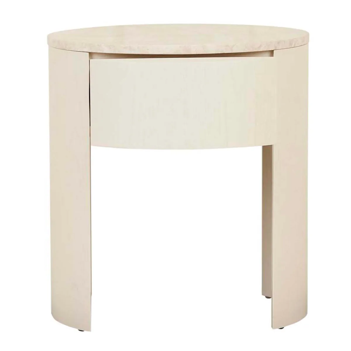 Oberon Crescent Marble Bedside Table
