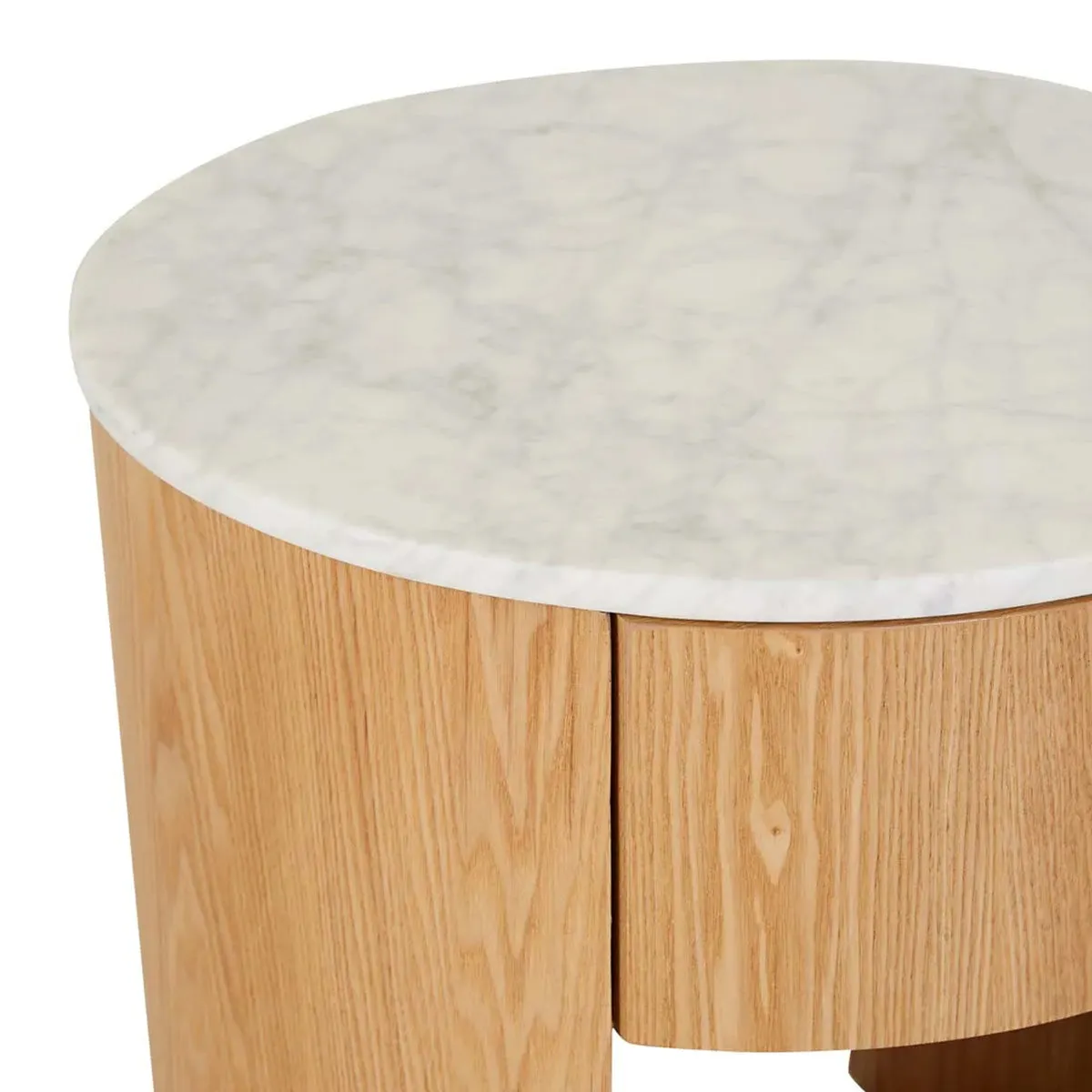 Oberon Crescent Marble Bedside Table