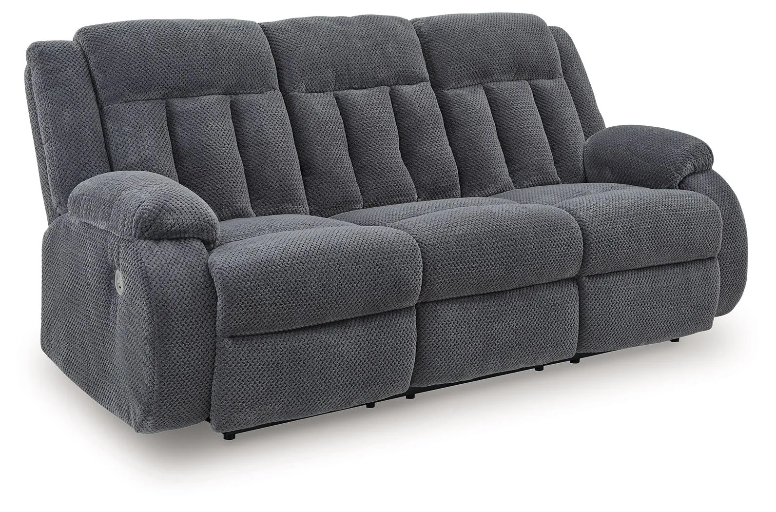 Observation - Steel - Reclining Power Sofa With Drop Down Table