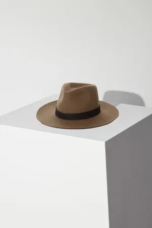 Luca Fedora Hat In Camel Mega Online Discount