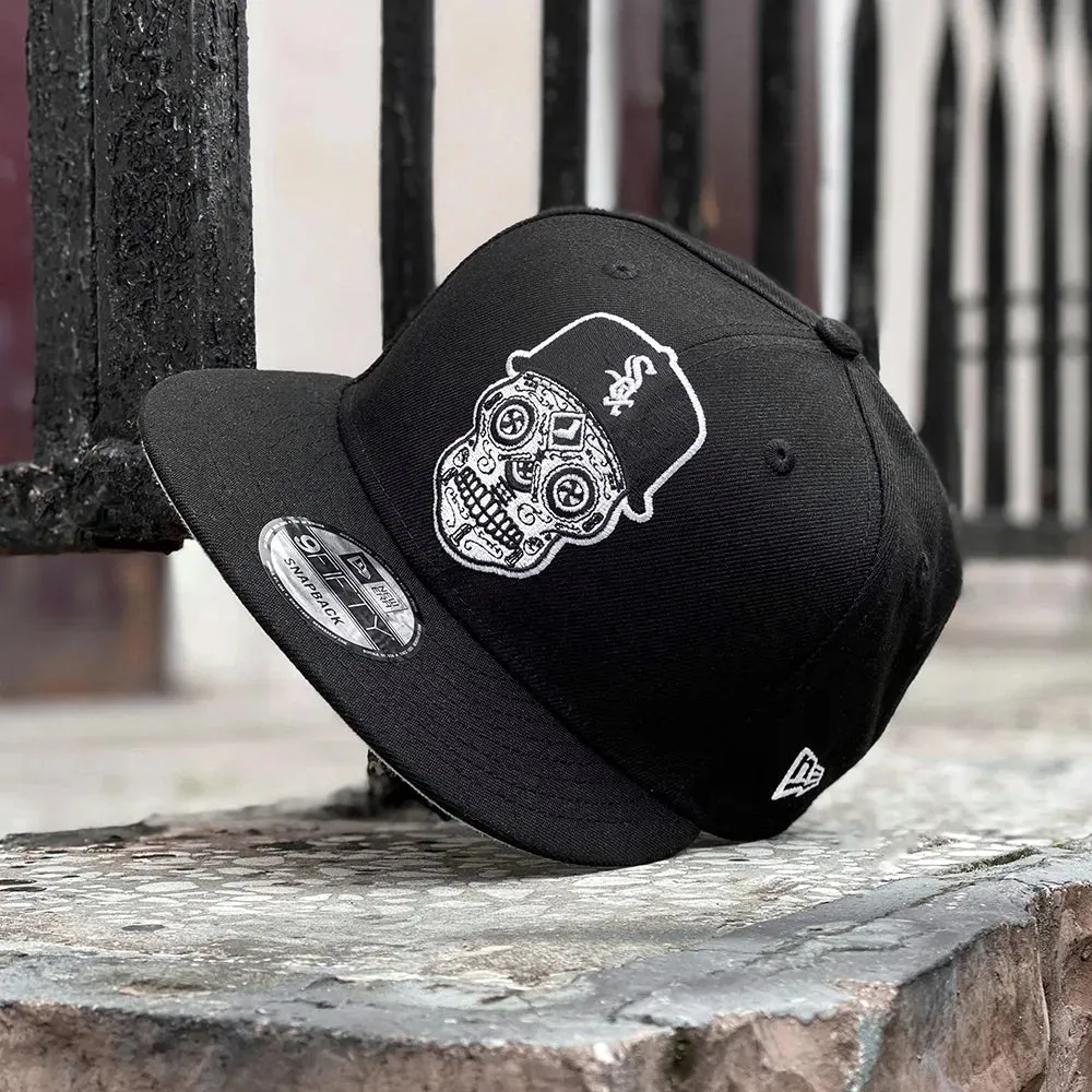 New Era 9Fifty Mlb Chicago White Sox Sugar Skull Black / Grey Uv Snapback Cap Shop & Grab Now